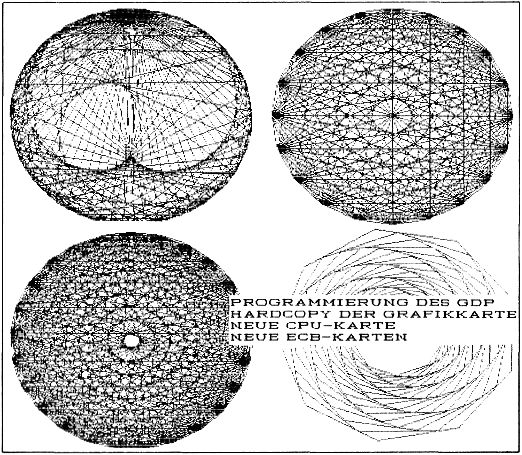 PROGRAMMIERUNG DES GDP 
HARDCOPY DER GRAFIKKARTE 
NEUE CPU-KARTE 
NEUE ECB-KARTEN
