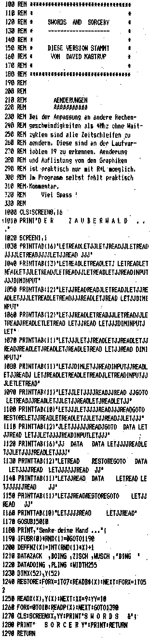 BASIC-Listing