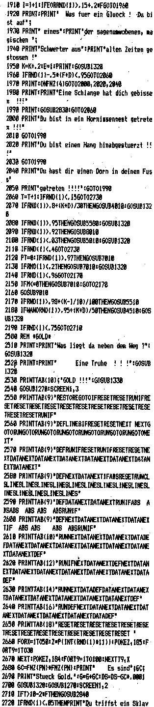BASIC-Listing