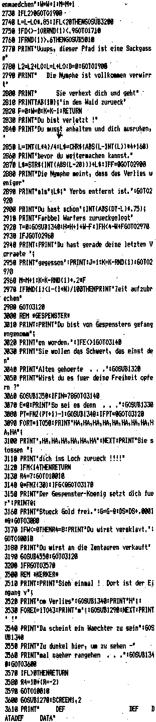 BASIC-Listing