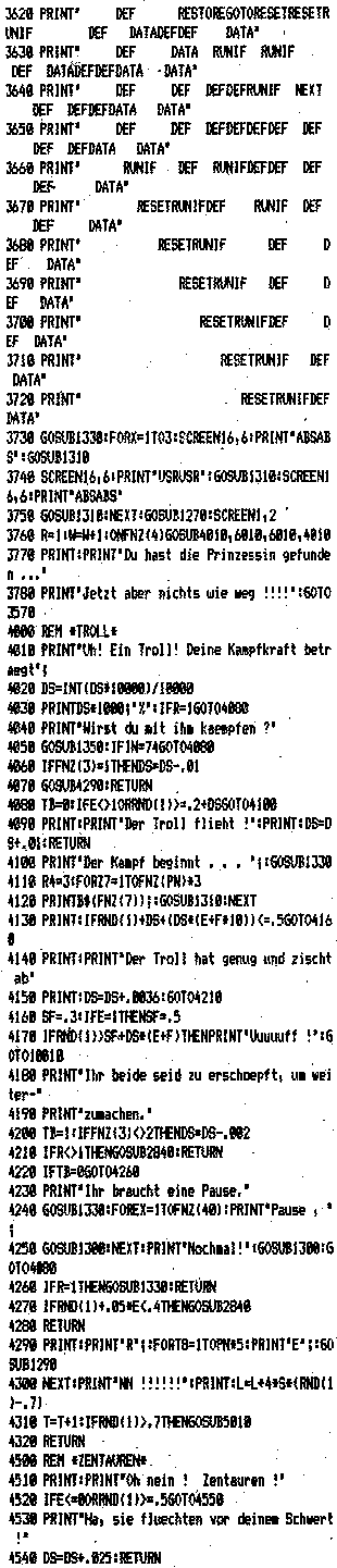 BASIC-Listing