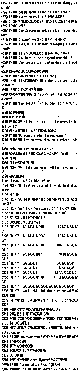 BASIC-Listing