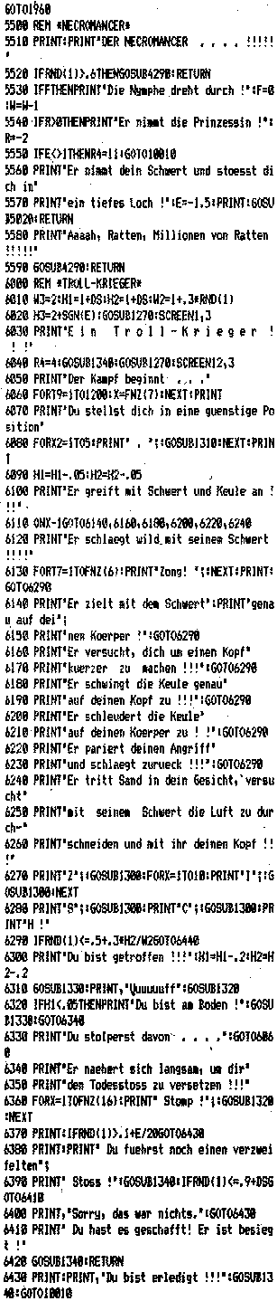 BASIC-Listing