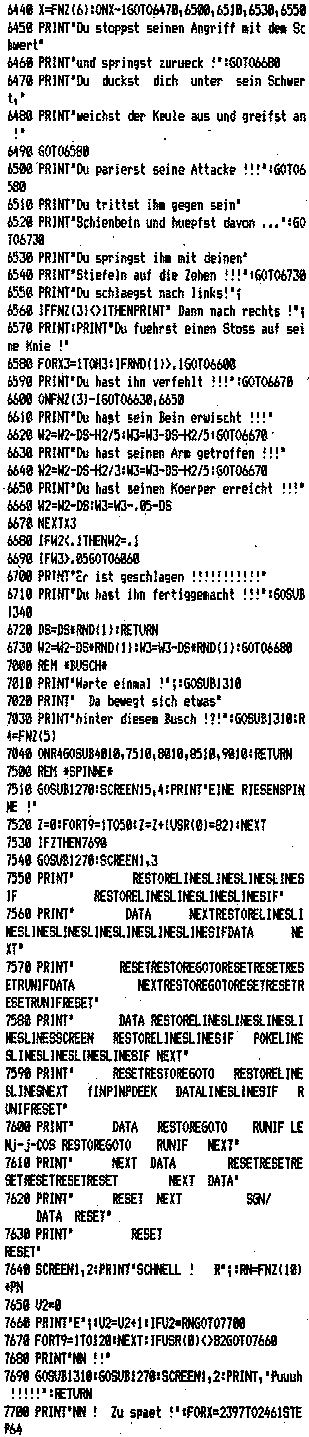BASIC-Listing