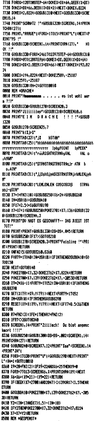 BASIC-Listing